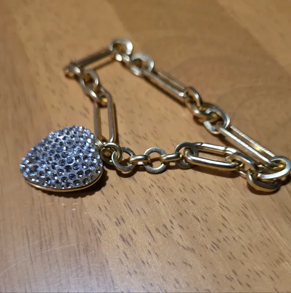 J Crew Pavé-encrusted heart charm bracelet - Image 2