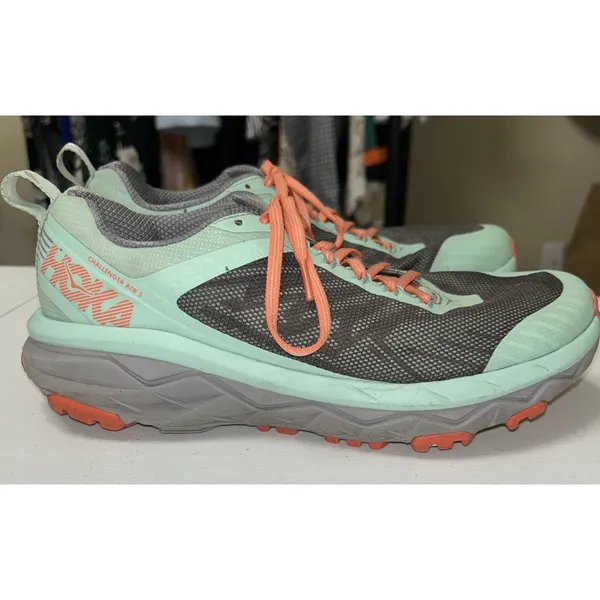 Hoka One One Womens Challenger ATR 5 Trail Running Shoes Teal/Gray Size 8.5 - Image 2