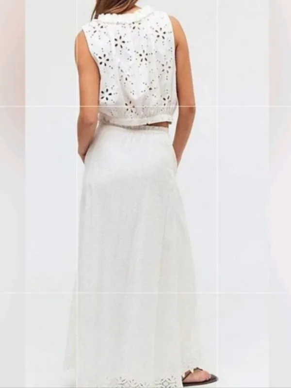Free People Maxi Fully Lined Skirt and TOP COTTON SET. - Image 3