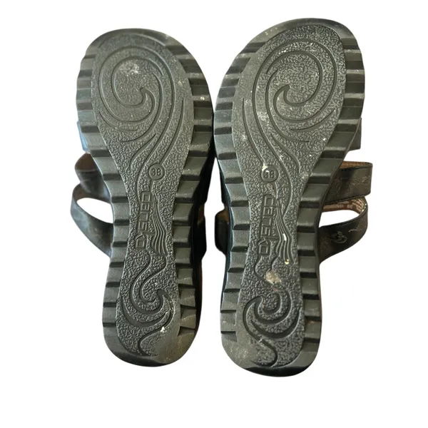 Danskos black leather slip on sandals size 7.5 - Image 2