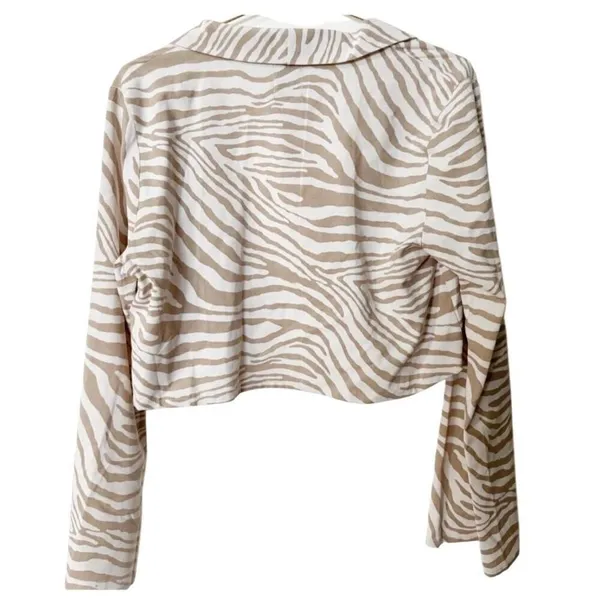 Princess Polly Cropped Linen Long Sleeve Top Medium / 6 - Image 6