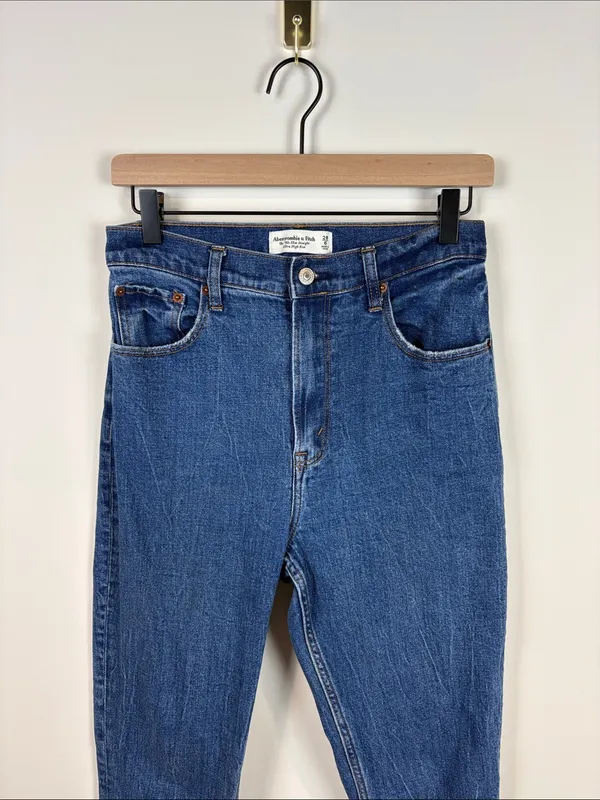 Abercrombie 90s Slim Straight Jeans Curve Love Women’s 28 6 High Rise Denim - Image 3