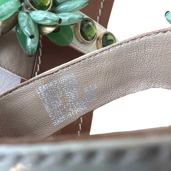 Tory Burch Floral‎ Gemstone Embellished Slide Sandals 8.5 - Image 5