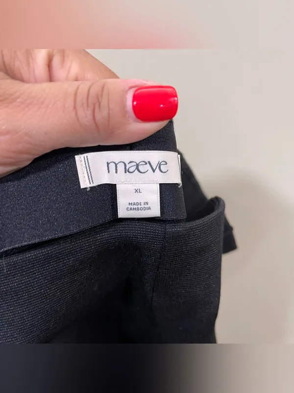 NWT The Margot Kick-Flare Cropped Pants by Maeve size XL black Anthropologie - Image 10