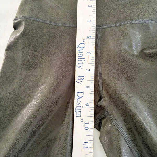 OFFLINE by Aerie Crackle Metallic High Waisted Leggings Olive Green‎ XS - Image 5