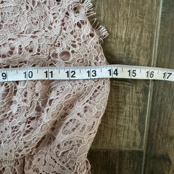 ASOS Blush Pink Lace Midi Dress Open Back Pinny Bodice Women’s 4 NWT - Image 6