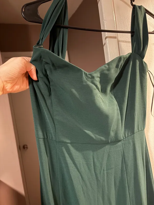 Dear Emilia Emerald Green Evening Maxi Dress Size Small - Image 3