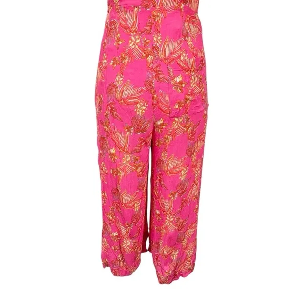 Free People Hot Tropics Wide Leg Cropped Jumpsuit Size Small - Image 7