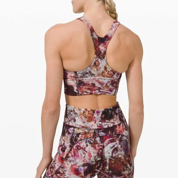 Lululemon Wunder Train Long-Line Bra Urbantricity Multi High Neck Racerback 4 - Image 2