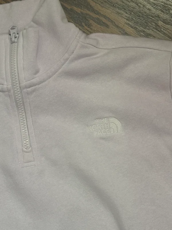The North Face lavender light purple quarter zip sweatshirt pullover sweater - Image 3