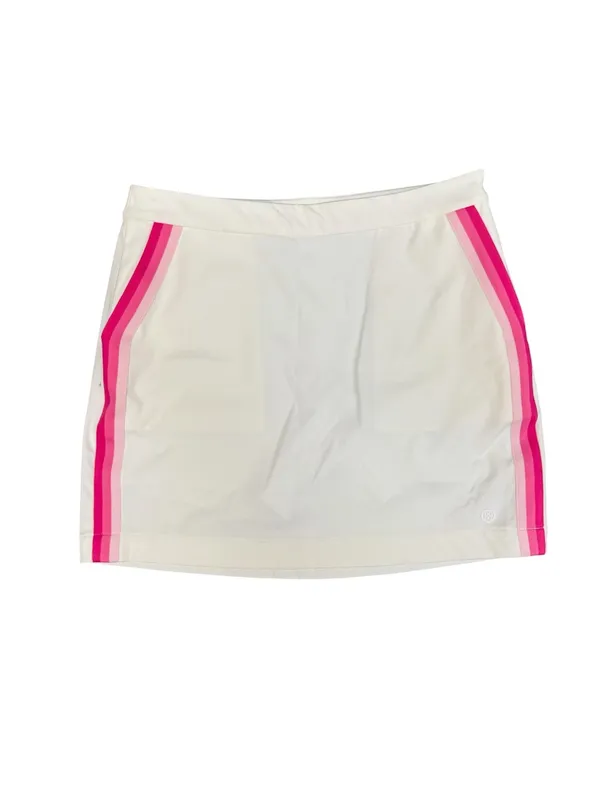 G/FORE Tech Tux 16" Skirt Golf Tennis Skort Side Stripe Pink White 8 NEW $155 - Image 4