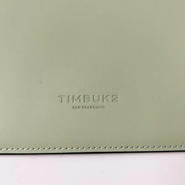 Timbuk2 Wristlet Pouch Leather Sage Green Small Zippered Card Holder - Image 2