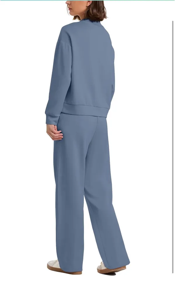 amazon blue two piece mock neck set - Image 3