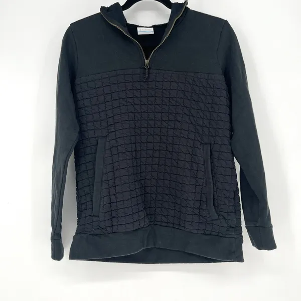 Columbia Sunday Summit Pullover Womens Medium Black Hooded 1/4 Zip Jacket - Image 2