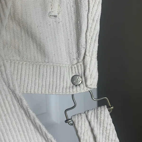 Free People We The Free Ziggy Corduroy Overalls Sz XS Cream Tan - Image 4
