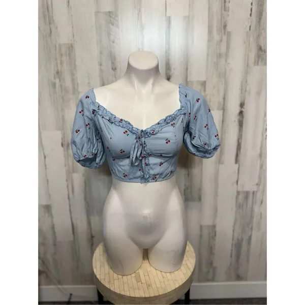 Blue crop top Blue Size M - Image 2