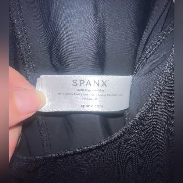 SPANX Star Power black Lady Luxe Open-Bust Mid-Thigh Bodysuit XL‎ - Image 5