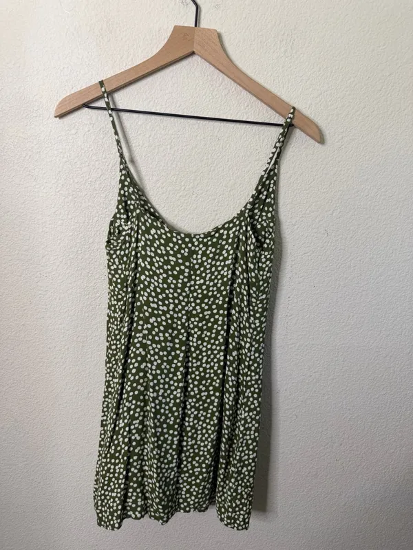 Reformation‎ Marlowe Mini Dress Green Womens Size M - Image 4