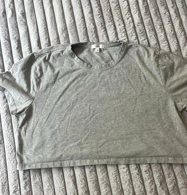 Good American Cotton Cropped Tee - Image 3