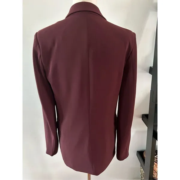 H&M Burgundy blazer oversized size 2 office blazer classy blazer - Image 4