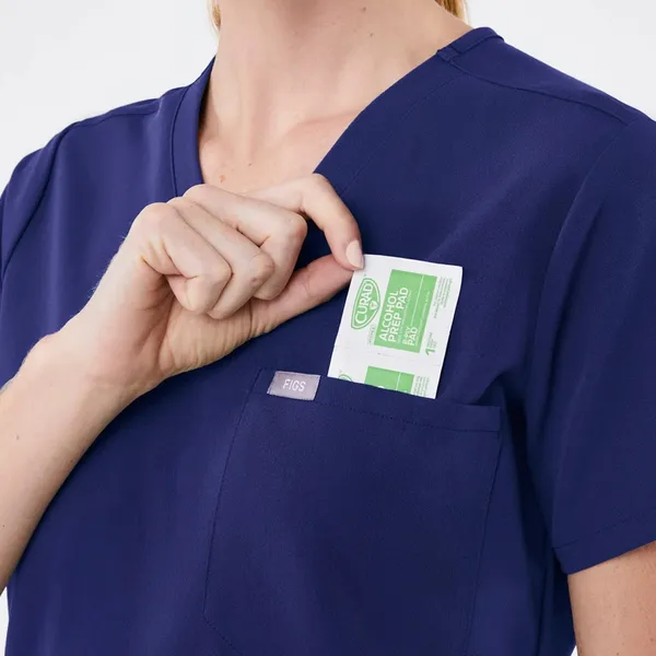 Figs Catarina one pocket scrub top women’s nurse scrubs navy blue Size XL - Image 11