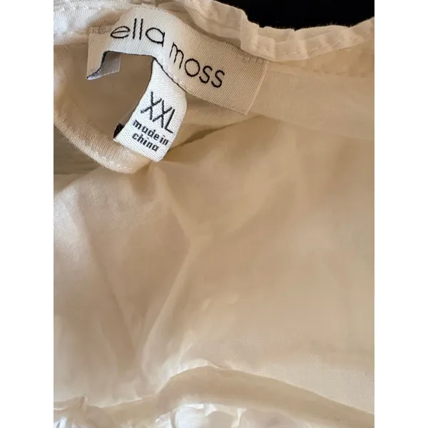 ella moss Off-White Short Sleeve Tee Plus Size XXL - Image 7