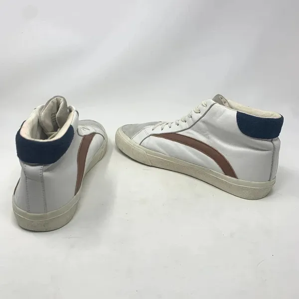 MADEWELL Sidewalk High-Top Sneakers Colorblock Leather White Brown Size‎ US 9 - Image 9