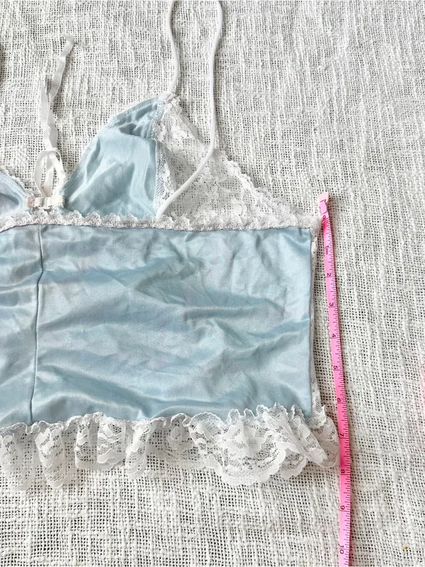 Vintage Frederick's Of Hollywood Coquette Lace Lingerie Tank 🐰 Size 1XL - Image 5