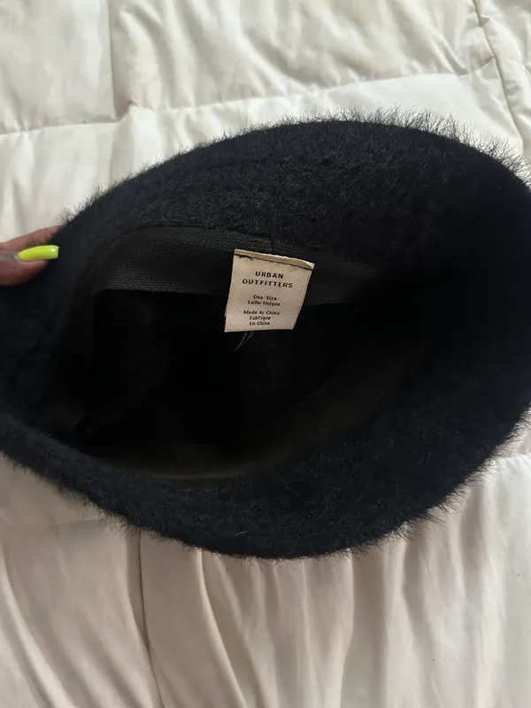 Urban Outfitters black faux fur bucket hat - Image 2