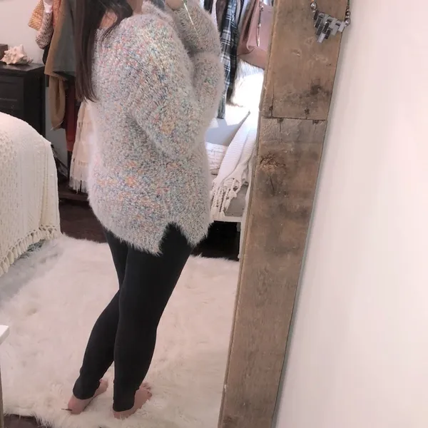 Easel small/medium fuzzy multicolor knit sweater - Image 4