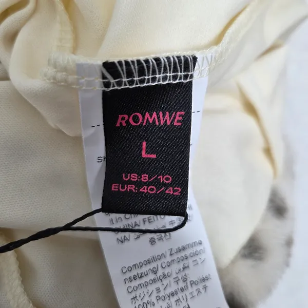 ROMWE Leopard Print Grunge Punk Spring Carnival Fluffy Mini Skort‎ Y2K Size L - Image 9