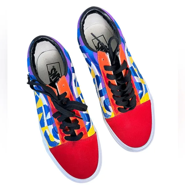 Vans Unisex Old Skool‎ Skate Shoes Multicolor 721454 Men’s 7.5 / Women’s 9 - Image 2