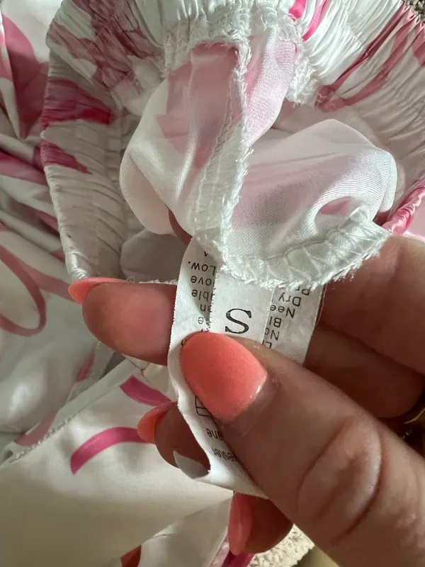 Macy's Satin Bow-Print Pajama Set - Pink - Image 5