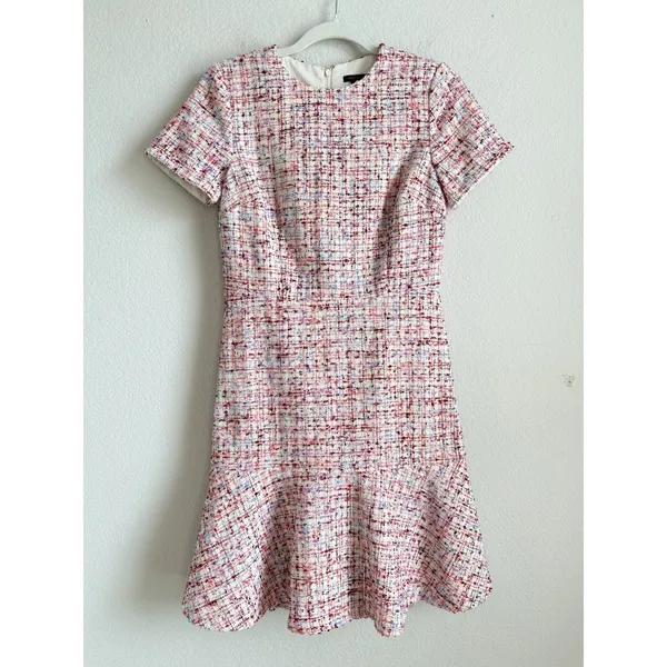 Ann Taylor Tweed Fit & Flare Lined Dress Preppy Legally Blonde Womens Size 2 NEW - Image 5
