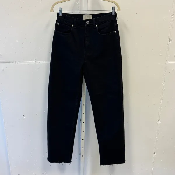 Everlane Women's TALL The Way High Jean Organic Cotton W27 Black Denim High Rise - Image 3