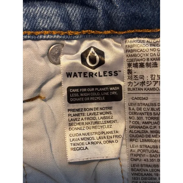 Levi's Womens 501 Original Shorts 27 Blue Distressed Cutoff Denim Boho Festival - Image 7