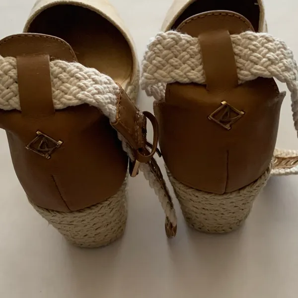 Sperry Women's Tan and Cream Espadrille Wedges - Image 6