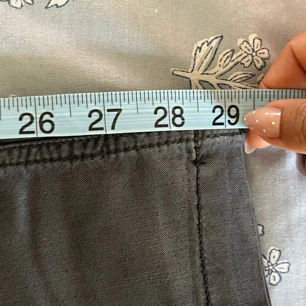 American Eagle Super High Rise Baggy Wide Leg Cargo Pants Gray 16 Short - Image 9