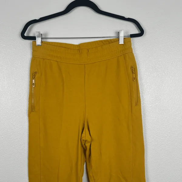 Fabletics Women's Eco Conscious Slim Sweatpant‎ Mustard Sz M - Image 3