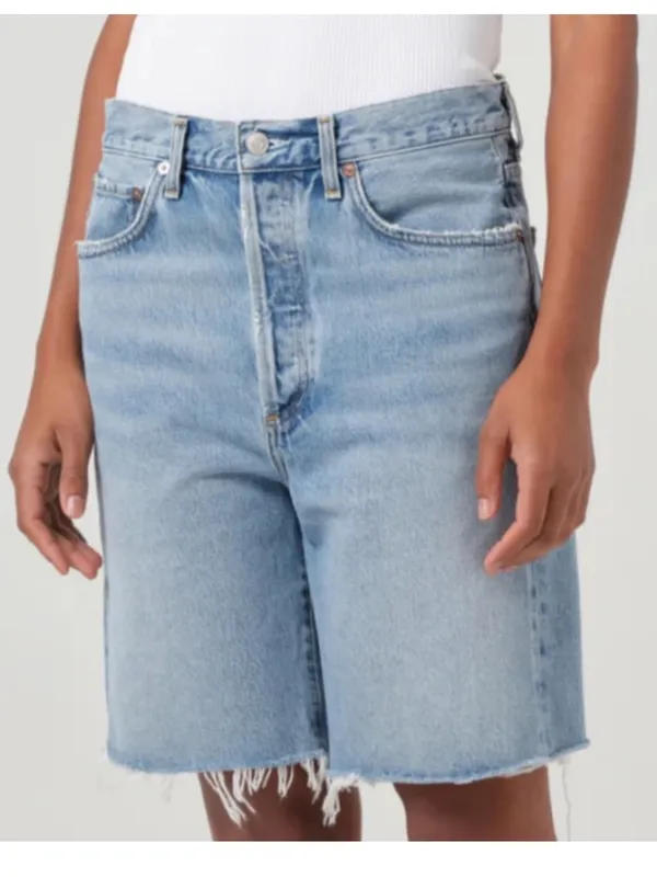 Agolde 25 90’s Shorts Force Organic‎ Cotton Cut Off Light Wash Modest Relaxed - Image 2