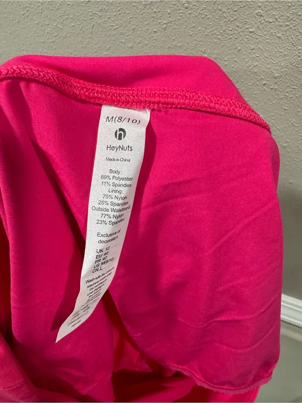 Hey Nuts Pink Athletic Shorts Size M - Image 6