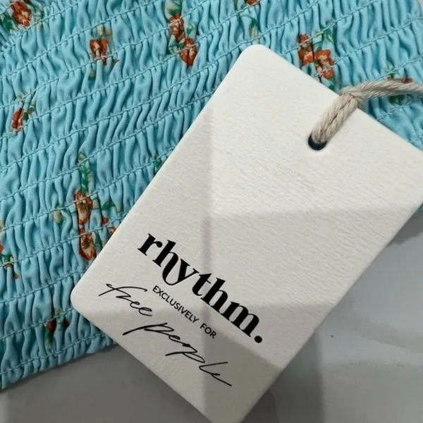 Free people x Rhythm swim Georgia smocked slim line bandeau Top - Image 4