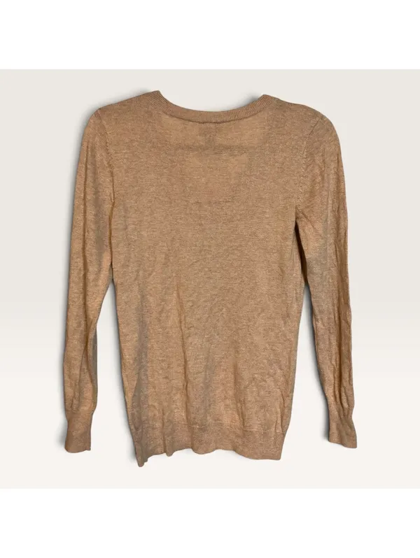 Worthington Women's V-Neck Pullover Sweater Size S Beige - Image 3