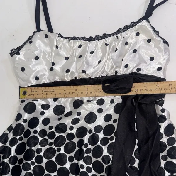 Heart Soul Polka Dot Satin Y2K Coquette Indie Sleaze Camisole Medium - Image 9