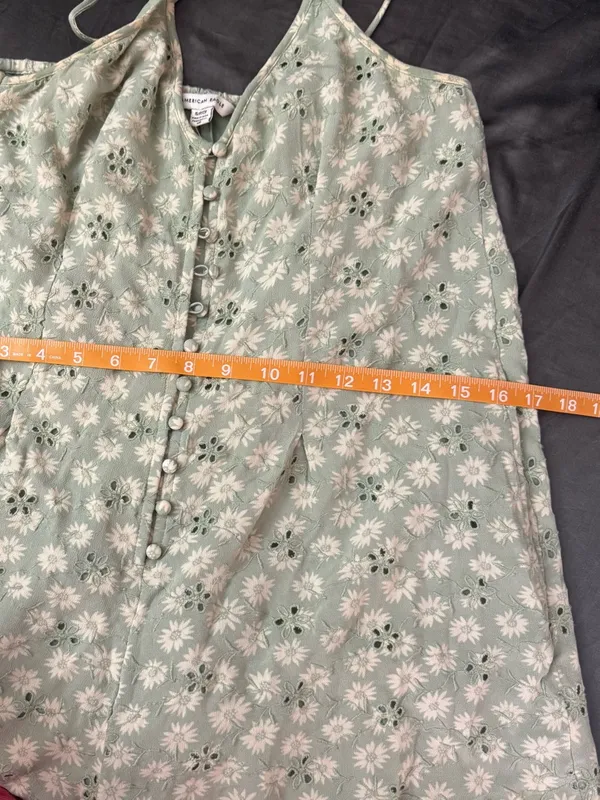 American eagle AE Light green mint Floral Eyelet Romper NWOT size small - Image 13
