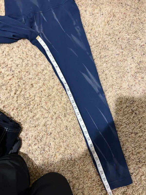 Lululemon Wunder Train High Rise Tight 25" in Sun Bleached Wash True Navy - Image 14