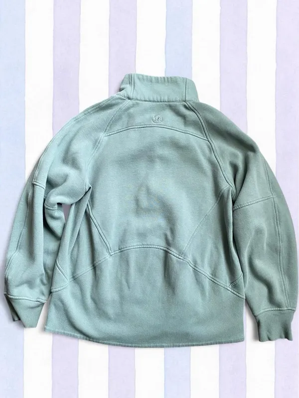 Lululemon Sage Green Funnel Neck Scuba Pullover Size XS/S - Image 6