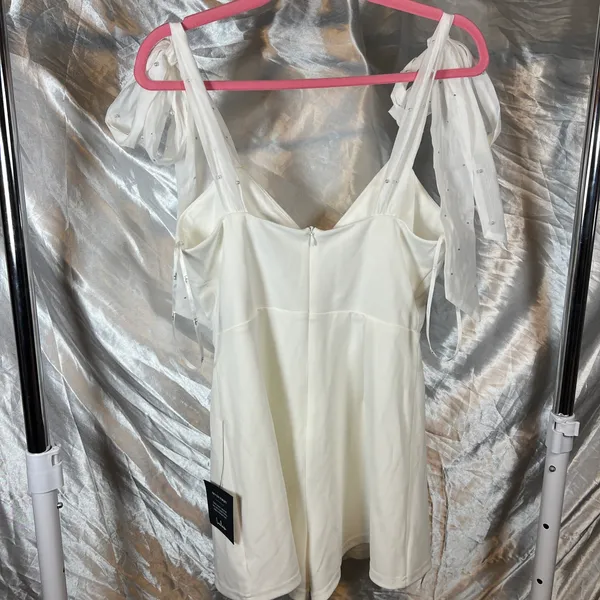 Lulus Romper White Lace large - Image 4