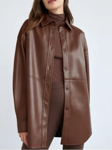 Aritzia Babaton Pelli Shirt Jacket in Brown - Image 2