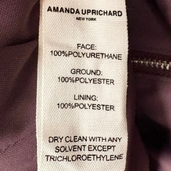 Amanda Uprichard Nia Top Faux Leather Lined Back Zipper Closure V-Wire Small - Image 6